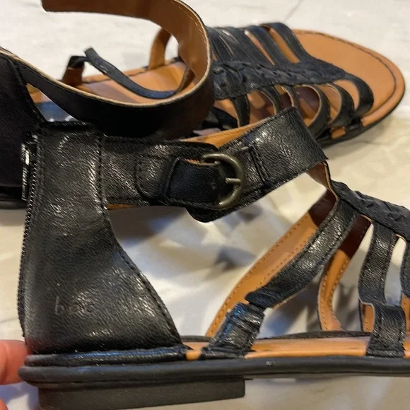 BOC Black and Tan Women's Sandals - Picture 3 of 7